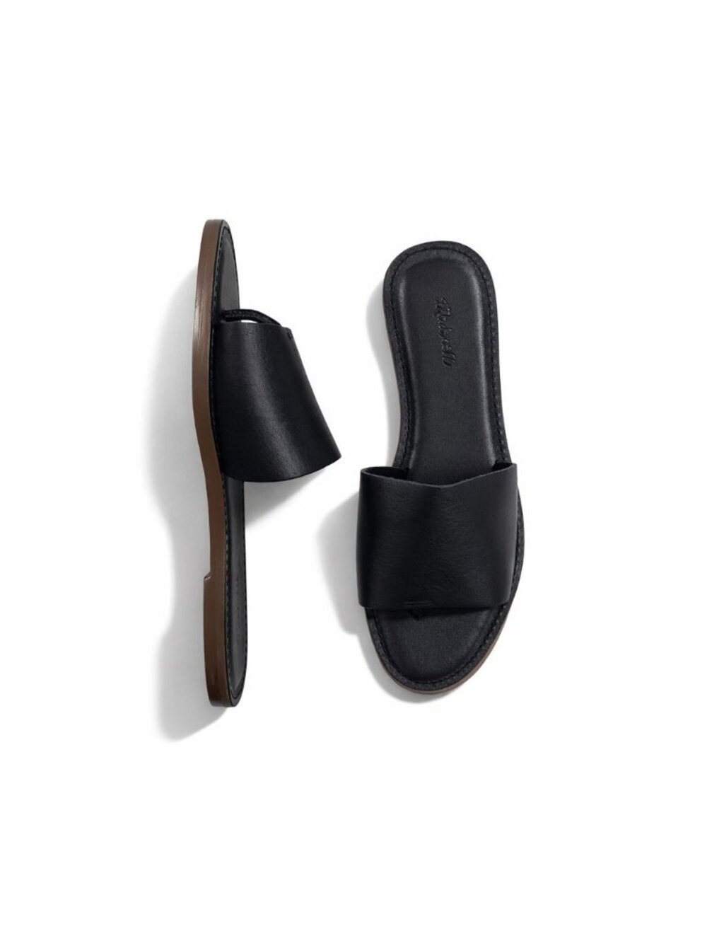 Madewell The Boardwalk Post Slide Sandal Women’s 7M Black Leather Summer - Picture 15 of 16